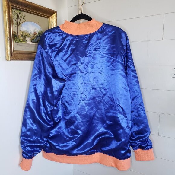 DVMN Pigeon New York Blue Half Zip Streetwear Varsity Jacket XL - Picture 4 of 4